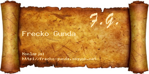 Frecko Gunda névjegykártya